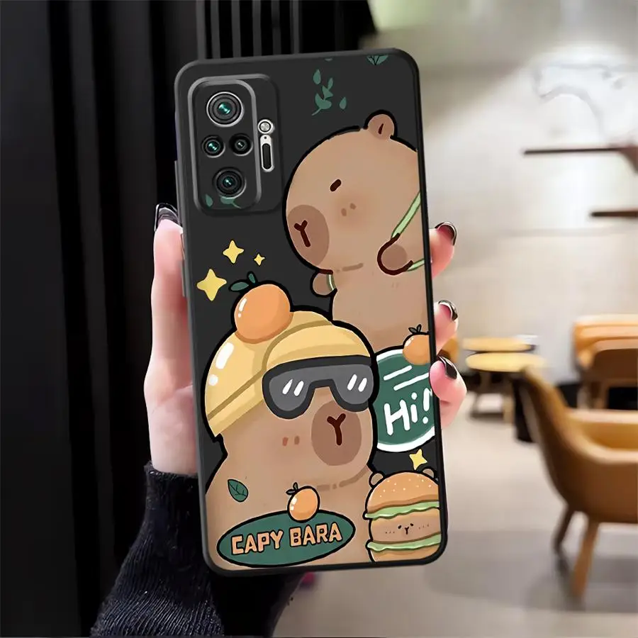 حافظة لهاتف Xiaomi Redmi Note 11S 10S 11 13 12 Pro Plus 12S 9s 10 9 8 Pro غطاء خلفي ناعم مضحك كابيبارا لطيف #1