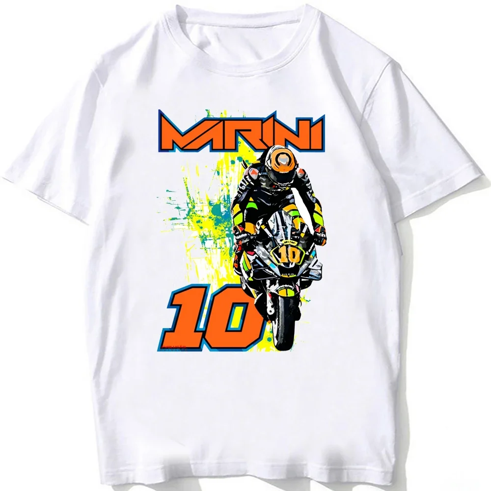 Luca Marini 10 GP Classic T-Shirt New Summer Men Short Sleeve Motorcycle Riding Sport TShirt Hip Hop Boy Casual Tees White Tops