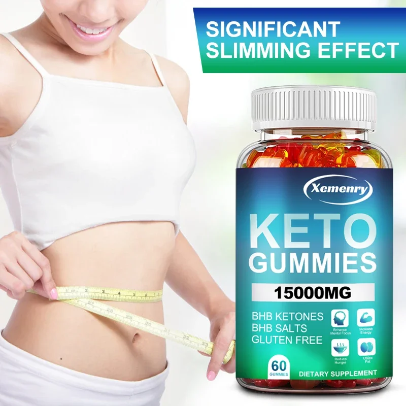 Keto Gummies 15000mg - Helps Burn Belly Fat, Promotes Muscle Growth, Accelerates Metabolism, Sugar-free and Gluten-free