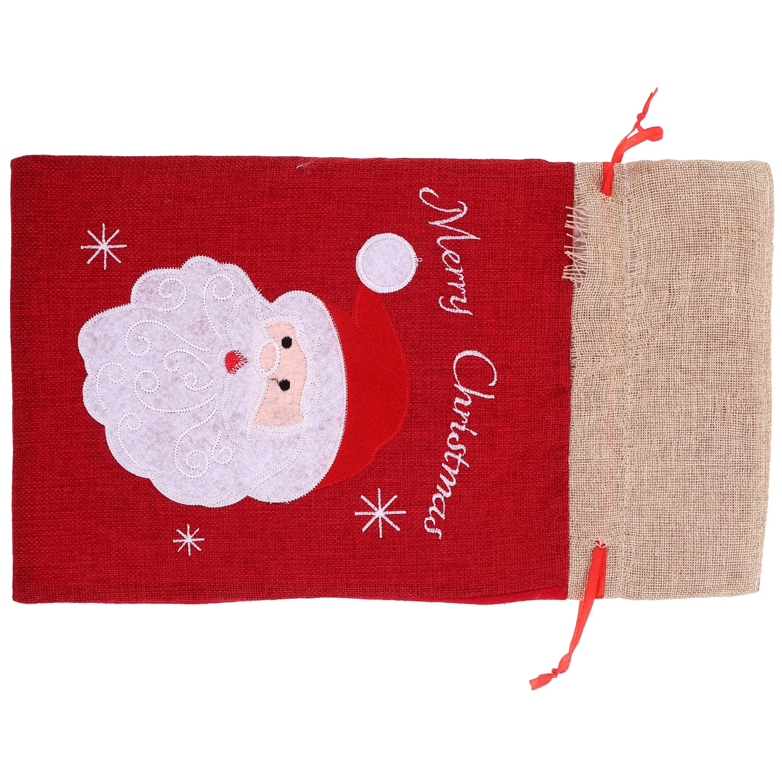 

Christmas Gift Bags Candy Bag Drawstring Burlap Santa Claus Apples Wrapping Treats Toys Small Gifts Durable Premium Material
