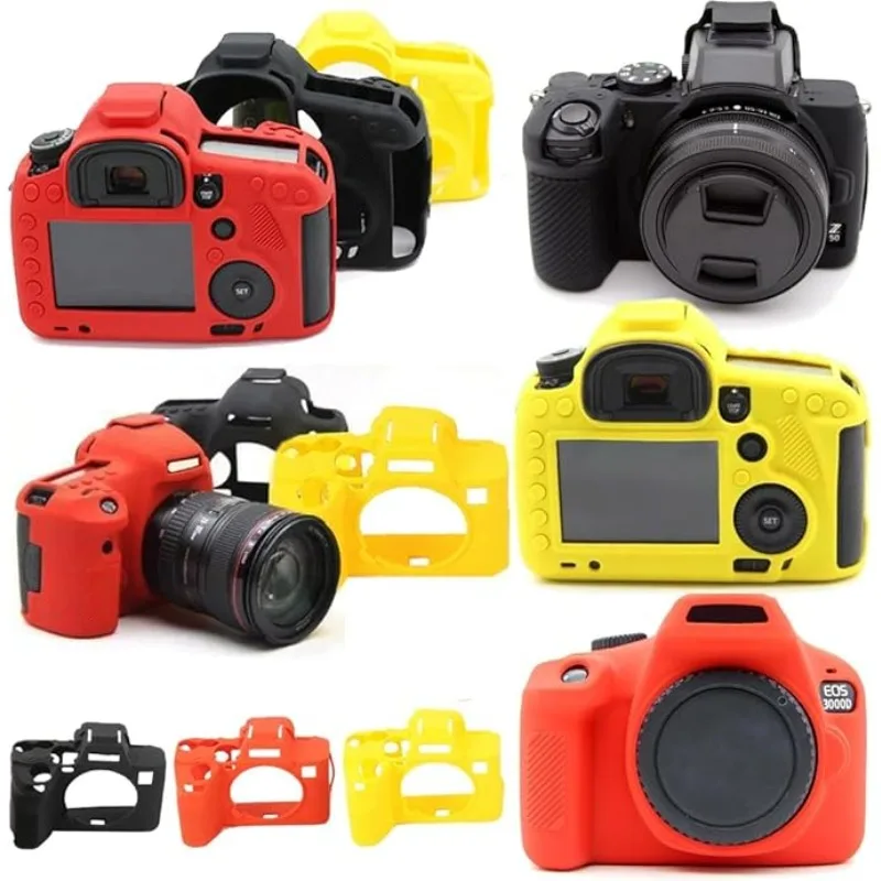 

For Nikon D5500/D5600 Camera Bag Soft Silicone Protective Cover Housing Rubber Body Skin + Tempered Glass LCD Protective Film