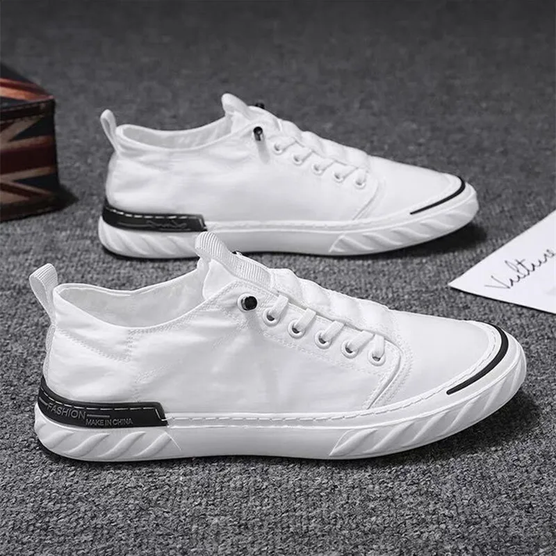 

Men Sneakers Summer Canvas Shoes Breathable Men Casual Shoes Slip-On Flat Shoes Comfortable Lonafers Sneakers