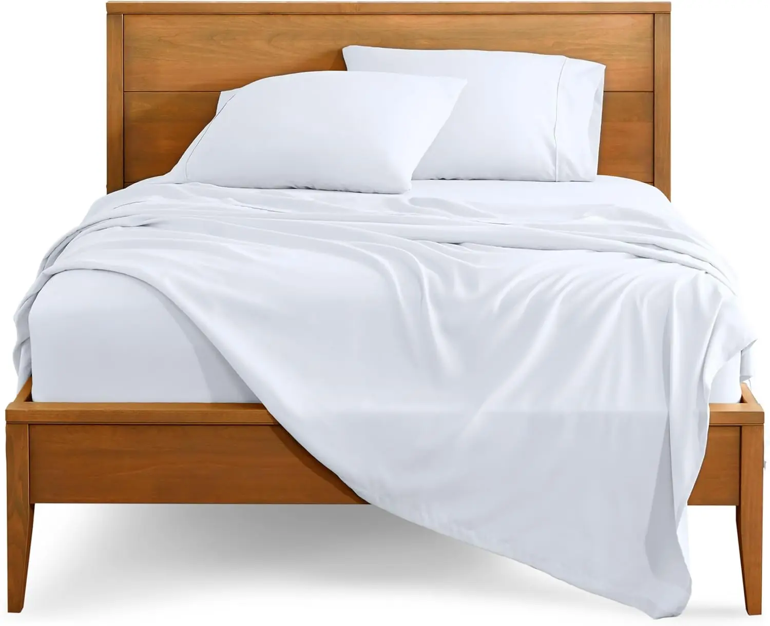 

Queen Sheet Set - Ultra-Soft Microfiber Bed Sheets with Deep Pockets, 4 Piece Set for Bedroom (White)