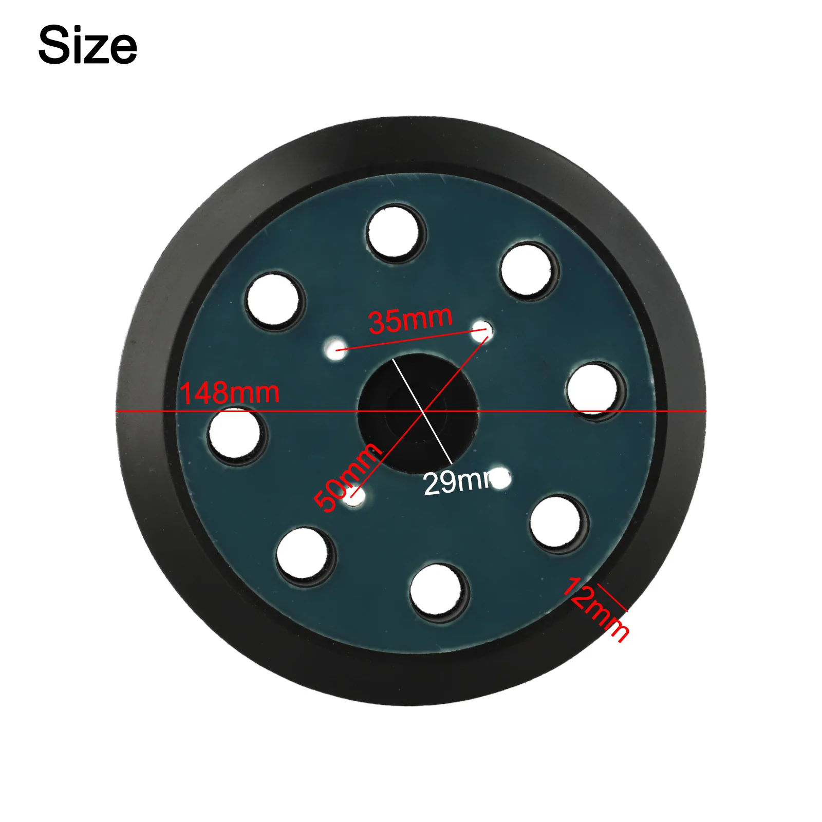 For Electric Sander Electric Orbital Sander Backing Pad Polishing Tasks 148mm Diameter 148mm Backing Pad For Orbital Sander