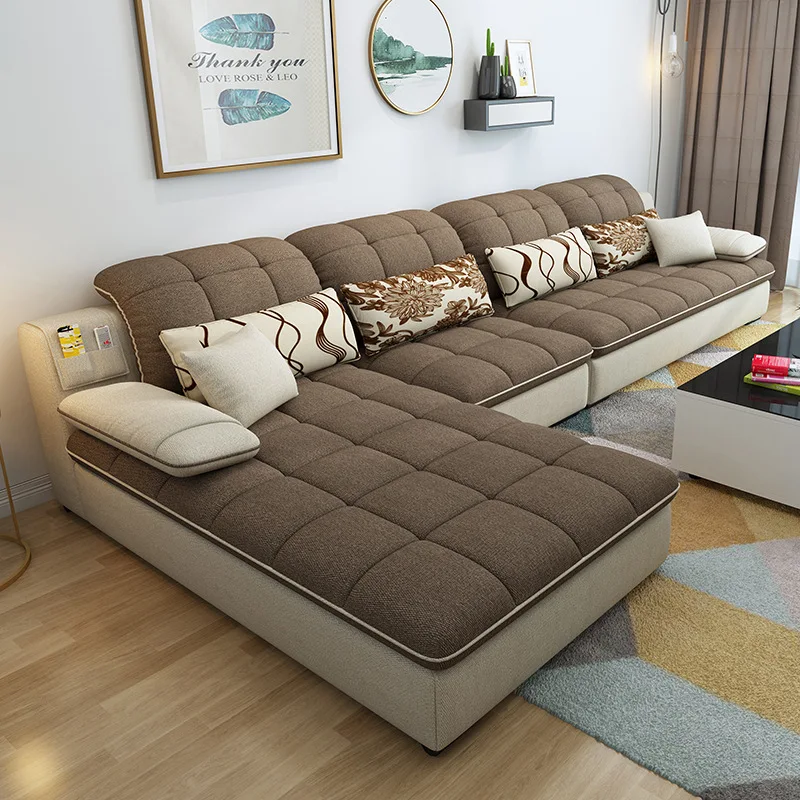 

*w for European Style Living Room Sofa Luxury Sectional L Shape Corner Fabric Sofa Couch With Chaise%