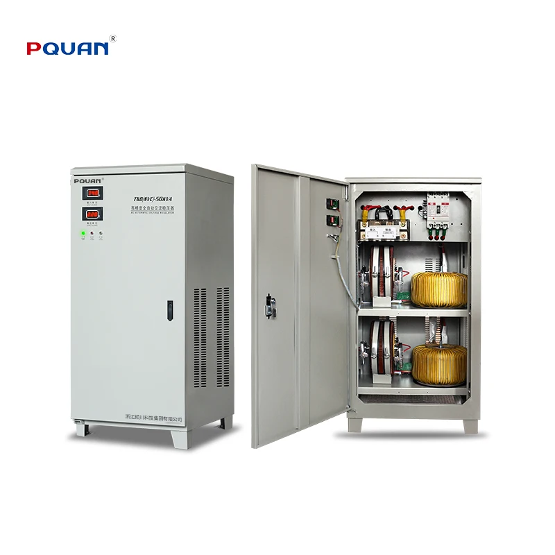 

SVC-50KVA Single Phase 110V High Precision Automatic AC Voltage Regulator LCD Voltage Stabilizer 50Hz/60Hz