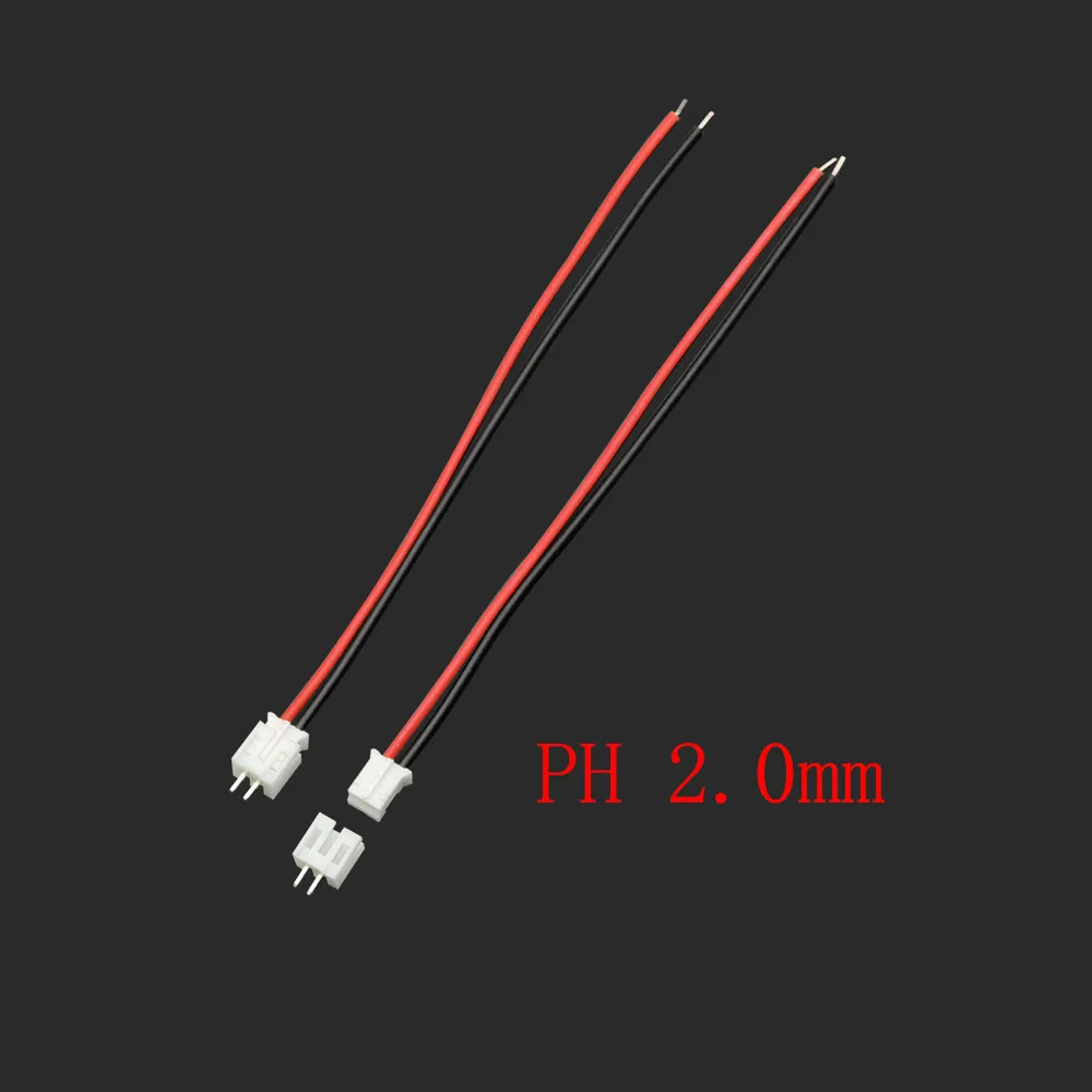 5 Sets 10CM/20CM JST XH2.54 PH2.0 1.25mm 2-Pin Steckverbinder, Stecker, Kabel, männliche und weibliche Steckverbinder, Klemmen – Detail 5