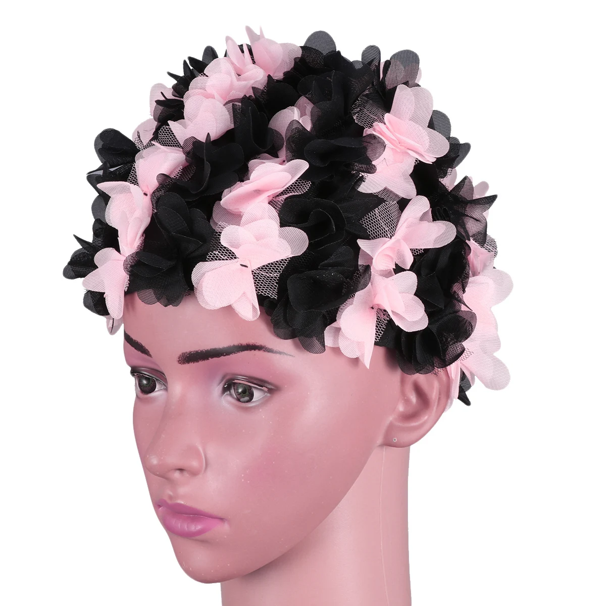 

Flower Swim Cap 3D Petals Purple Premium Nylon Swimming Hat Women Bathing Cap Swimming Accessories Women Swim Hat