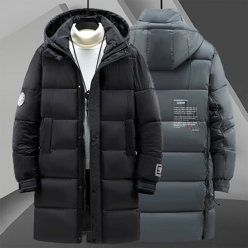 Large Size 2024 Mens Winter Jacket Warm Cotton Down Hooded Parka Men Windbreaker Padded Long Padding Coat Male Big Size 10XL 8XL