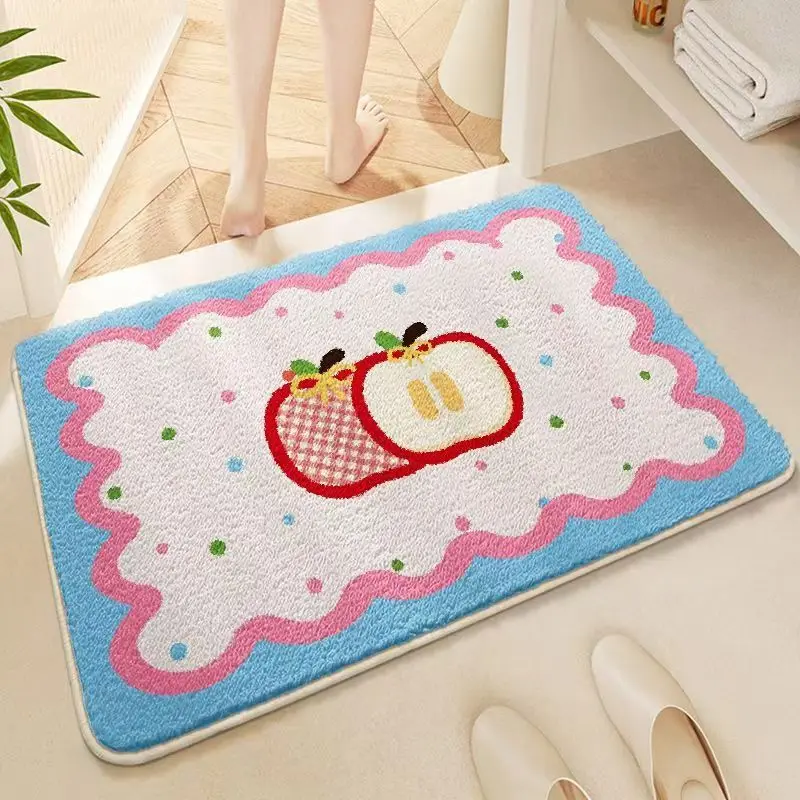 Imitation cashmere bathroom floor mat toilet toilet toilet door  absorbent foot mat household  carpet