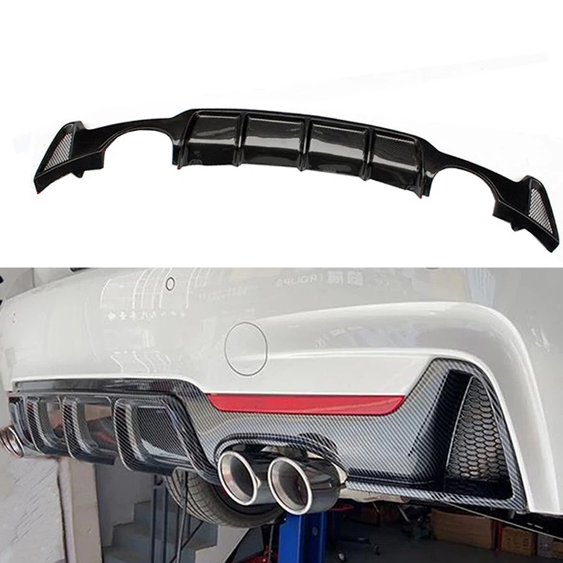 Carbon Fiber Fibre Rear Bumper Lip Diffuser For 4 Series F32 2013+