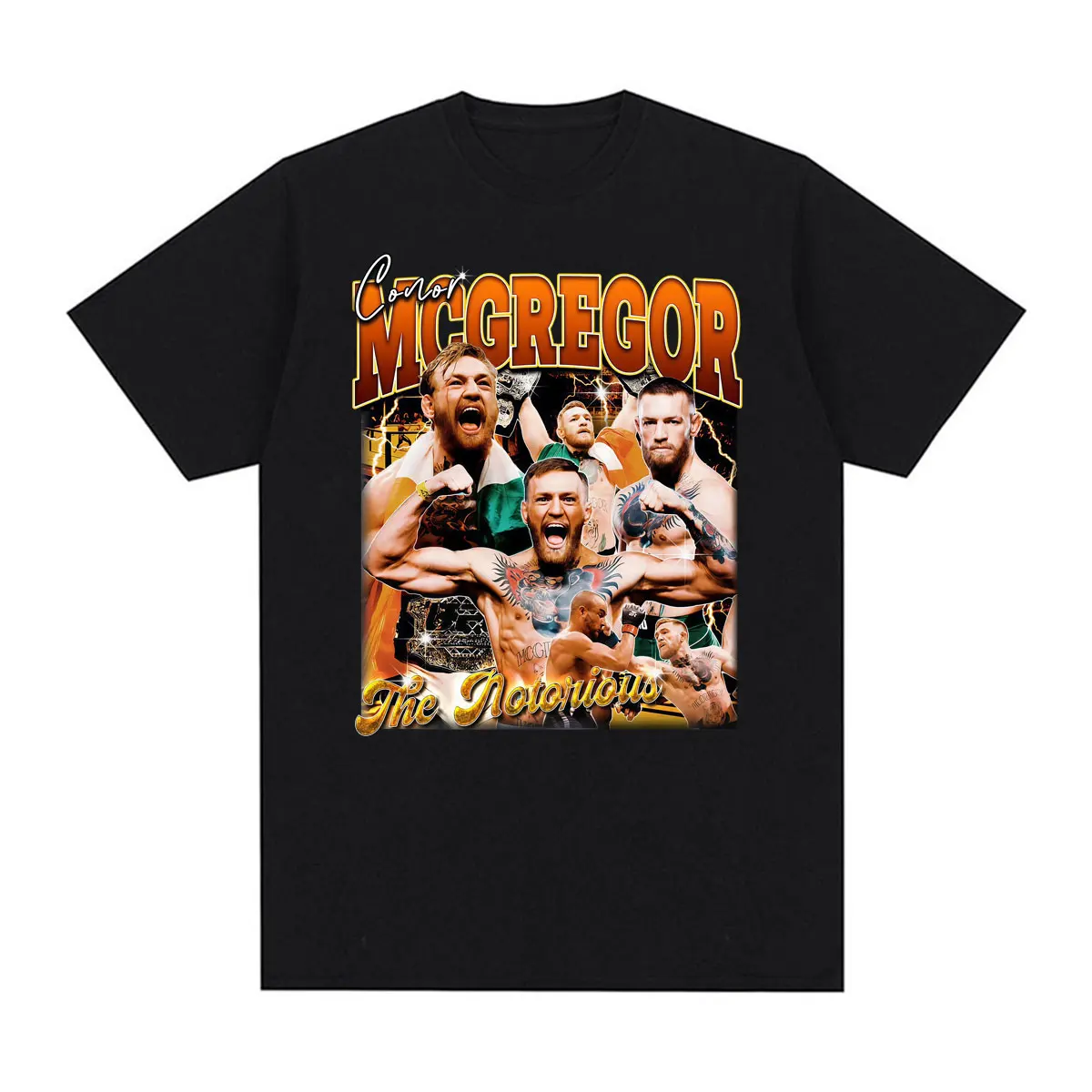 The Notorious Conor McGregor Vintage Graphic Tee Shirt Men's Clothes Harajuku High Stree T-shirt Casual Cotton Oversized T Shirt