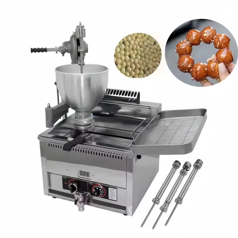 

Electric Desktop Botty Donut Making Machine Manual Type Sweet Donuts Doughnut Fryer