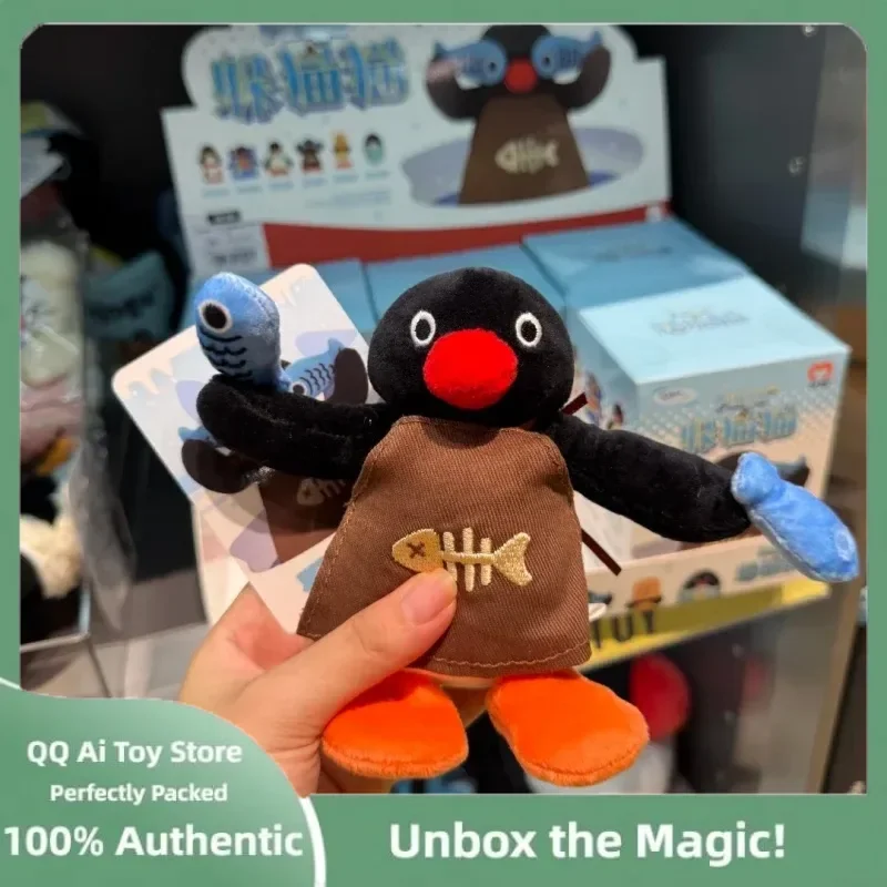 Genuino Pingu Hide And Seek Series Blind Box Peluche Ciondolo Giocattolo Da Collezione Alla Moda Appeso Ornamento Ragazze Casa Bambole Decorative