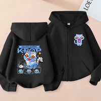 Kids Zip Up Sweatshirts Tiger Kpop Demon Hunters Hoodie Children Clothes Kid Girl Boy Sweatshirt Zipper Hoody Baby Top