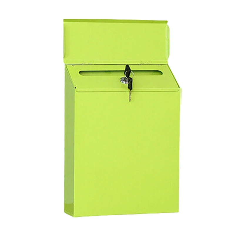 1Pcs Modern Mailbox Comment Letter Deposit Suggestion Drop Box Secured Payments Key Paperwork Secure Postbox Decor