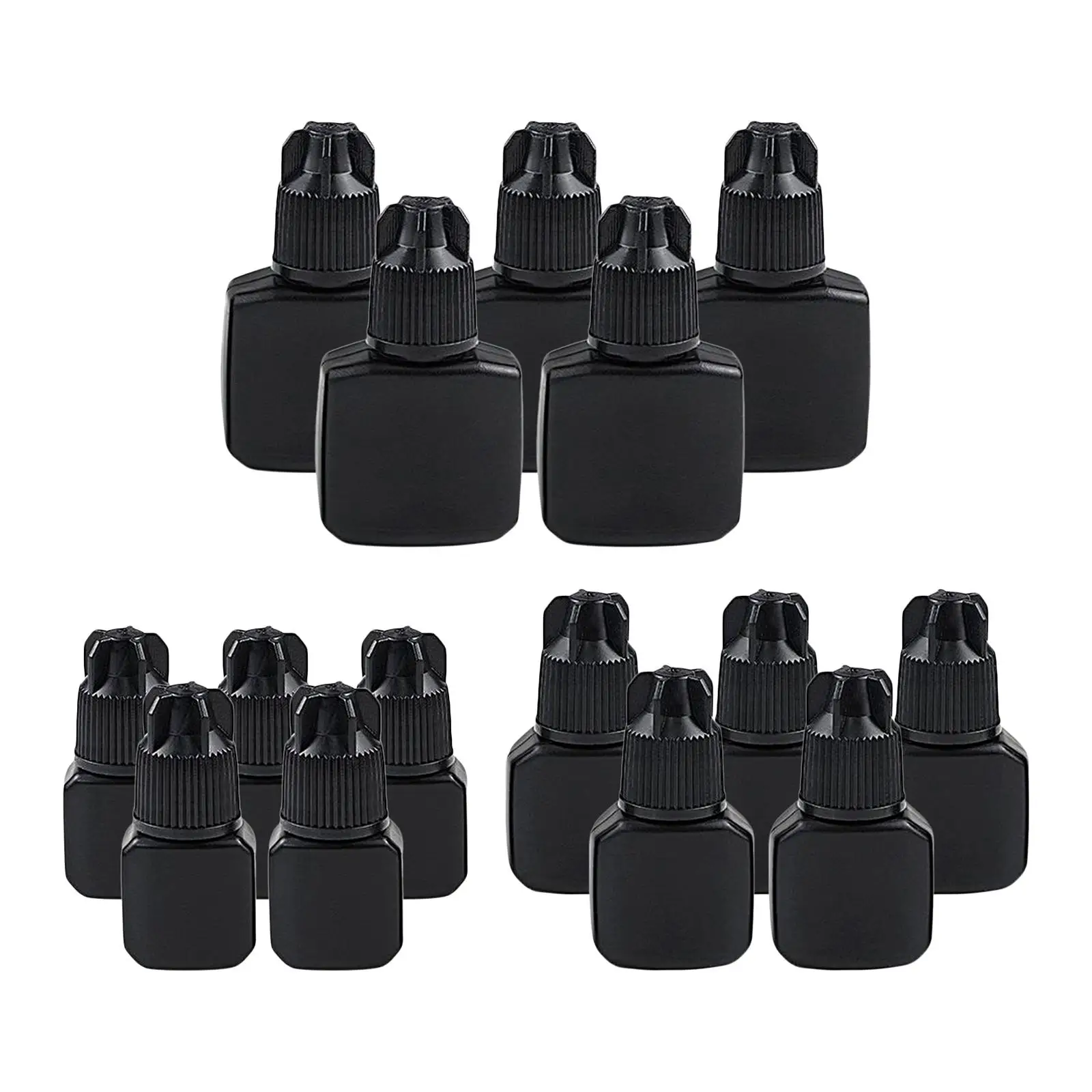 5 bottiglie di colla vuote per estensioni delle ciglia, contenitore per la conservazione degli strumenti adesivi