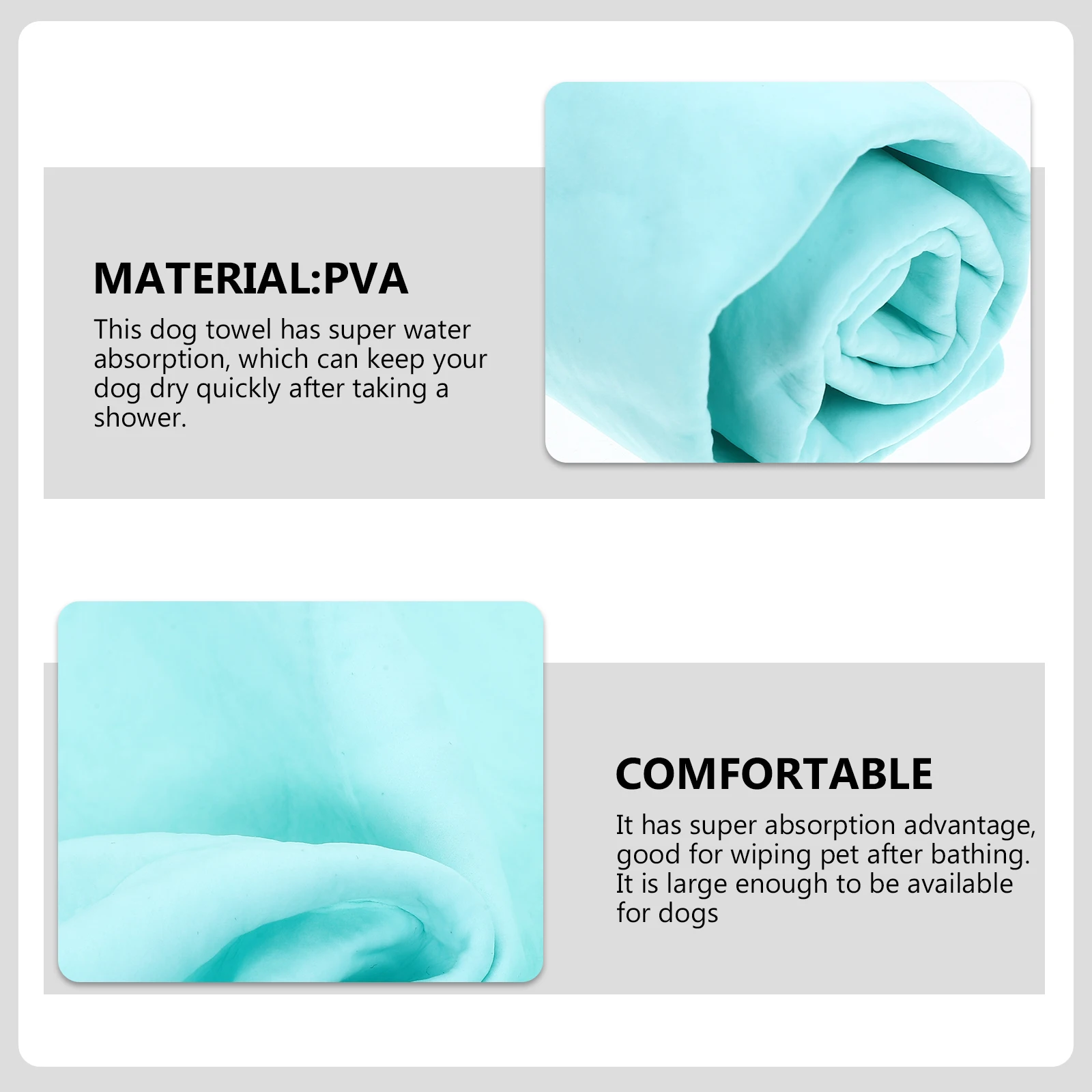 

2Pcs Pet Absorbent Towel Quick Dry Bath Thickened PVA Shower Hair Dry Soft Oversized Dog Cat Kitten Puppy Warm Protection