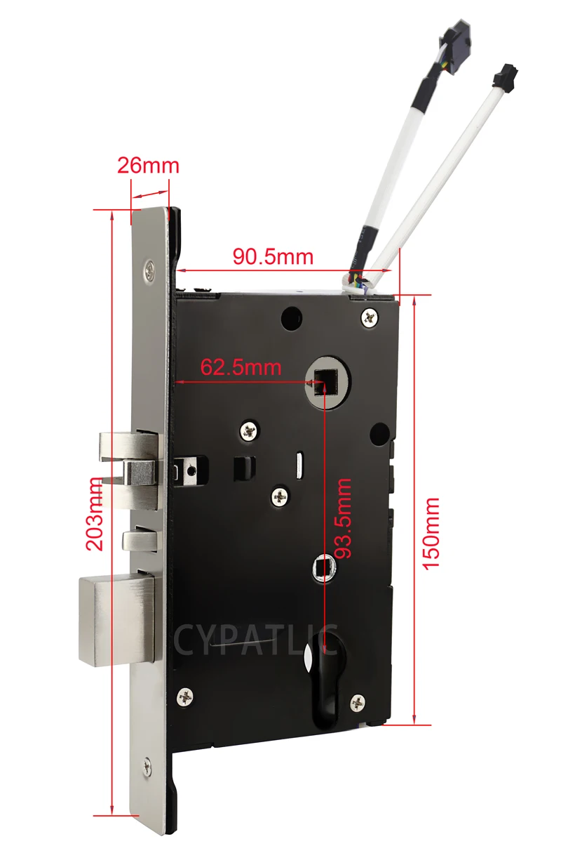 No. 3 Short Mute Electronic ANSI Mortise With Motor For Hotel Locks