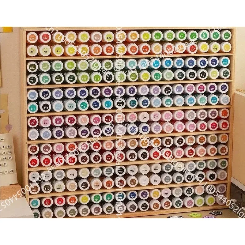Desktop Marker Wooden Storage Box Wooden Storage Rack Multi-layer Watercolor Pen