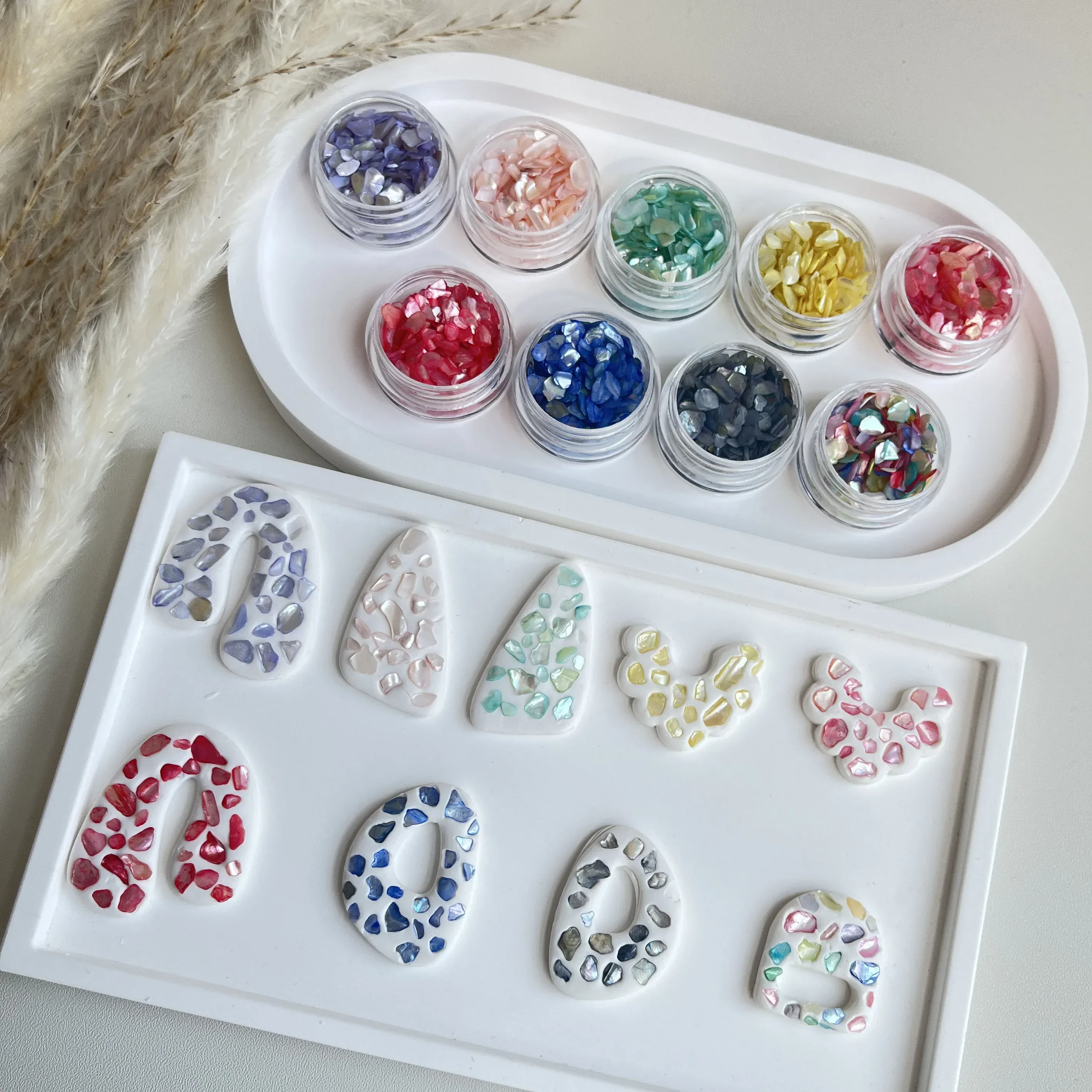 5g/Pc Colorful Tiny Shiny Shell Diamonds Decoration For Decarating DIY Earrings Jewelry Badge Polymer Clay Artifact Ornament