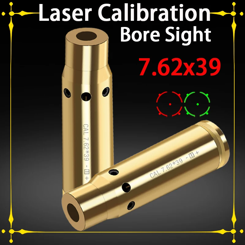 

Tactical 7.62x39 Caliber Red Dot Laser Sight Calibration Brass Bullet for Rifle Airsoft Gun Shooting Aiming Hunting Accessories