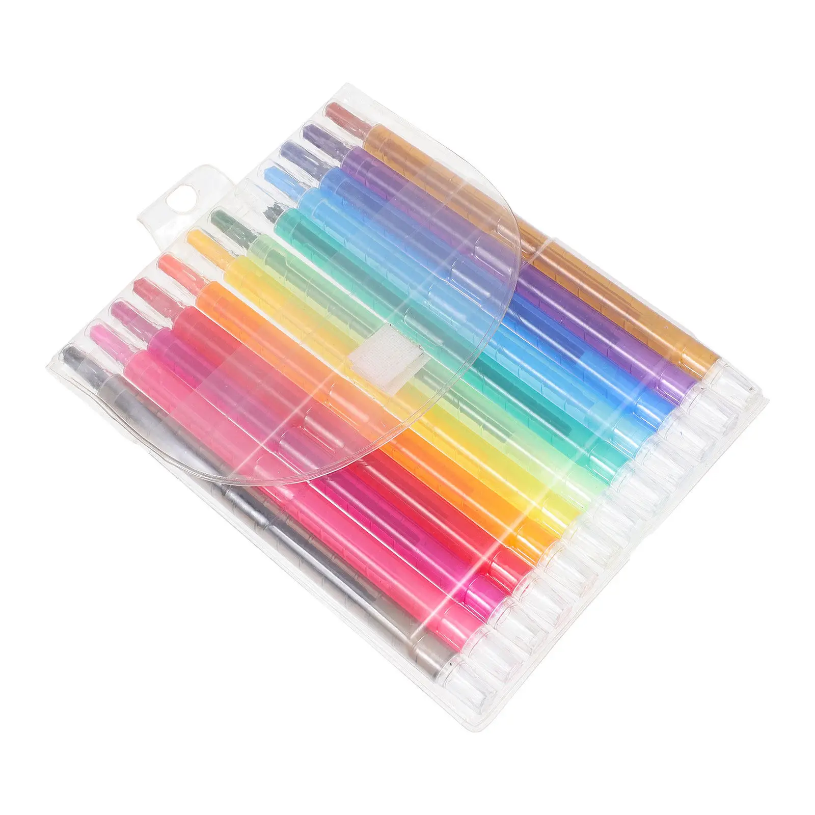 12Pcs Rotating Kids Crayons Colored Crayons Set for Painting Children's 12 Colors Drawing Pens Artistic Oil Painting Stick