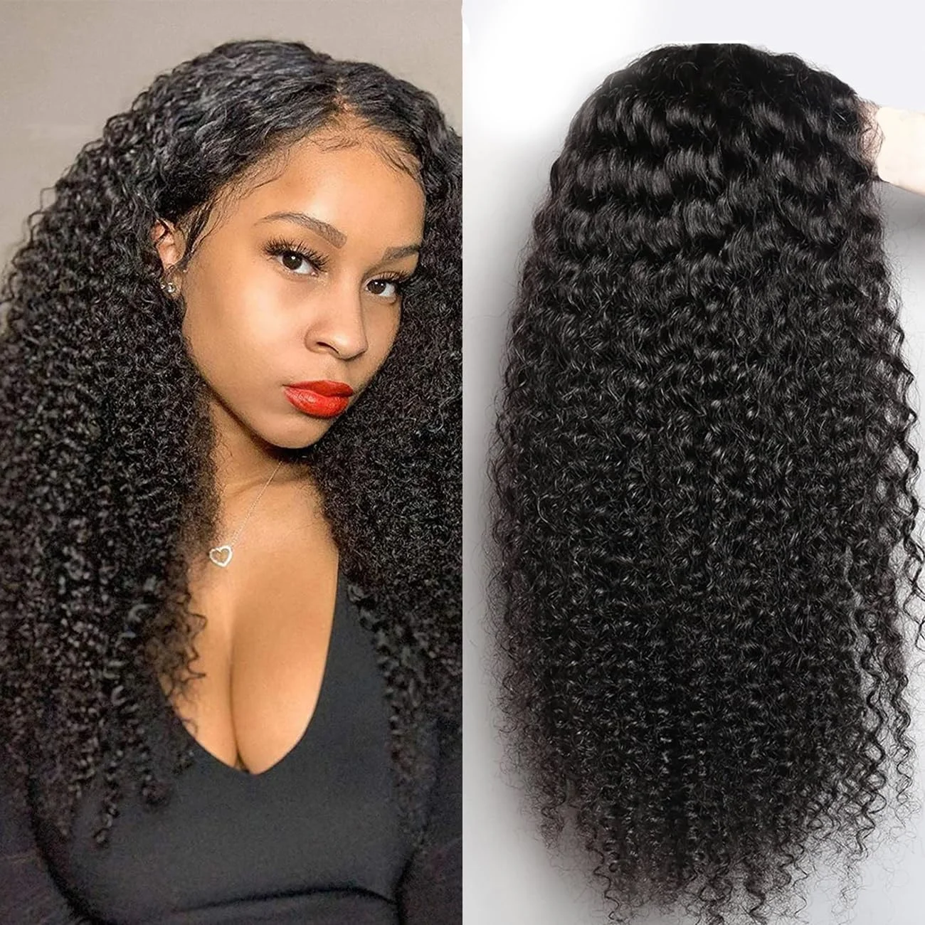 

13x4 Lace Front Wigs Human Hair For Black Women Pre-Plucked Kinky Curly Wig Curly Human Hair Wig Deep Curly Lace Frontal Wigs