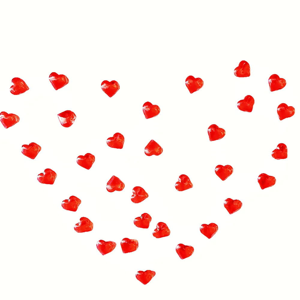 30-100 Pcs Mini Acrylic Red Heart Valentine\'s Day Gift Proposal Confession Wedding Party Evening Gift Pack Desktop Decoration
