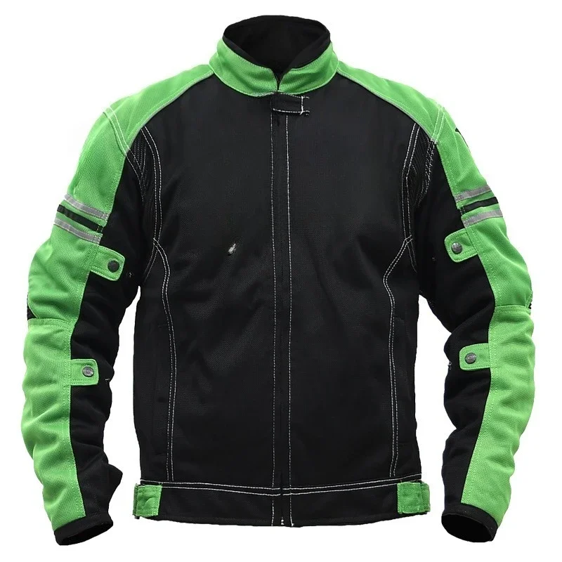 Summer mesh breathable cycling suit, men's motorcycle anti-drop knight suit with protective gear