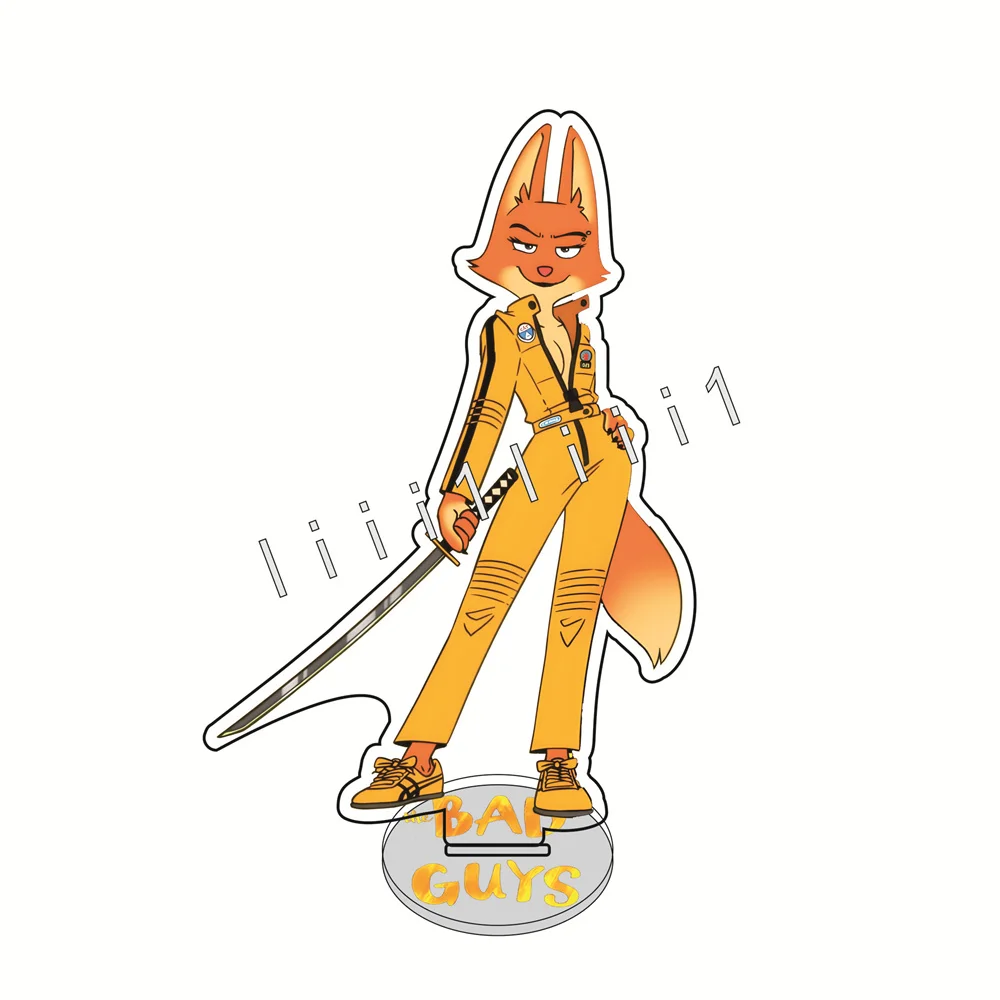 Anime The Bad Guys2 Acrylic Stand 15cm Mr. Wolf Diane Foxington Tabletop Decorations Accessories Decor GIFTS Elegant Key