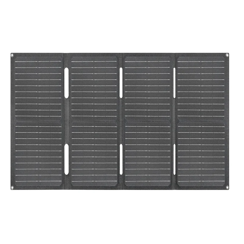 Carregador de painel solar dobrável leve 60W ETFE 23% de eficiência Carregador de telefone de carregamento rápido para viagens ao ar livre, caminhadas, acampamento