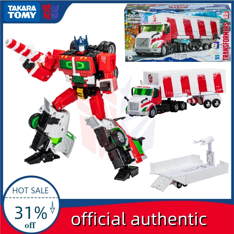 In stock Original Transformers Linked VNR Holiday Optimus Prime Anime Character Action Figure Model Toy Gift Collection anime