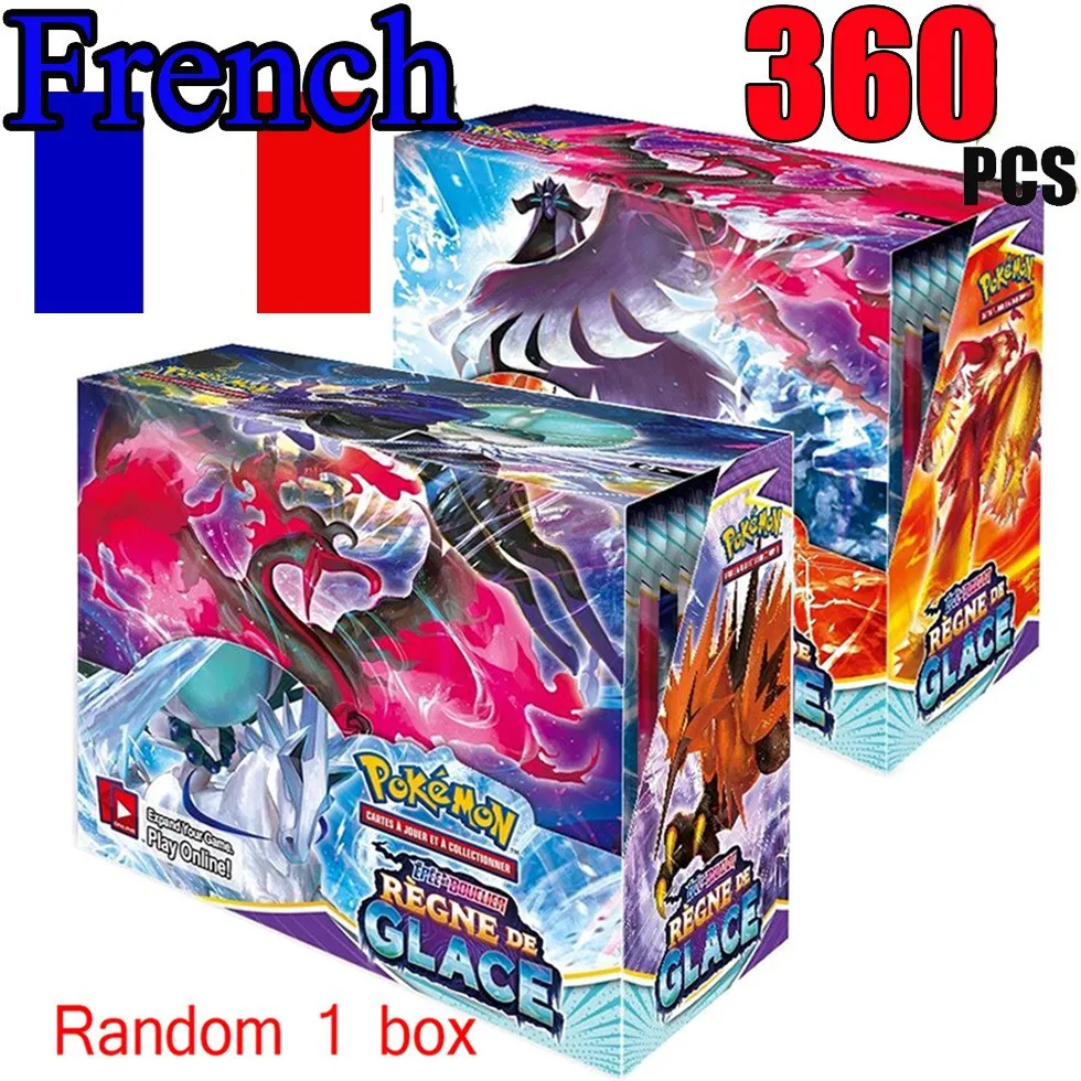 360pcs/box French Series Booster Card Pack Pokemon Board Game Battle Cartoon Anime Collection Cards Toy Gift