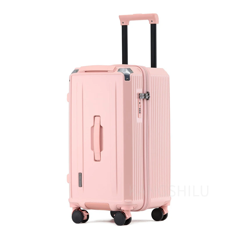 Grande Capacidade Mala de Viagem, Roda Universal, Senha Espessado Trolley Case, Duplo Zíper Fechado, Novo, 22 ", 26", 28 ", 30", 32"