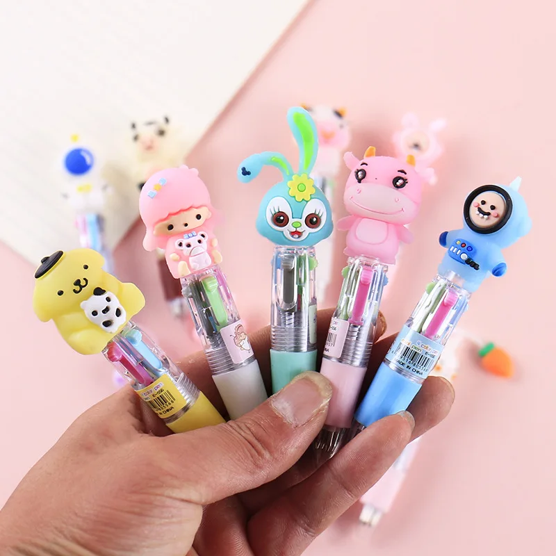 Imagem -06 - Kawaii dos Desenhos Animados Cores Mini Caneta Esferográfica Adorável Unicórnio Coelho Bonito Multicolorido Bola Ponto Canetas Crianças Escola Papelaria 50 Peças Lote