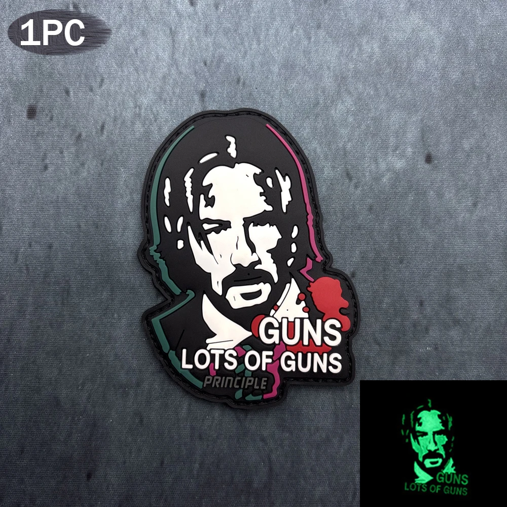 Un uomo melancholico Patch in PVC Gilet tattico/Bretelle Badge Adesivo Patch in PVC con effetto luminoso, Supporto con gancio e anello Morale Patch Patch per zaino Toppa per abbigliamento Gomma morbida