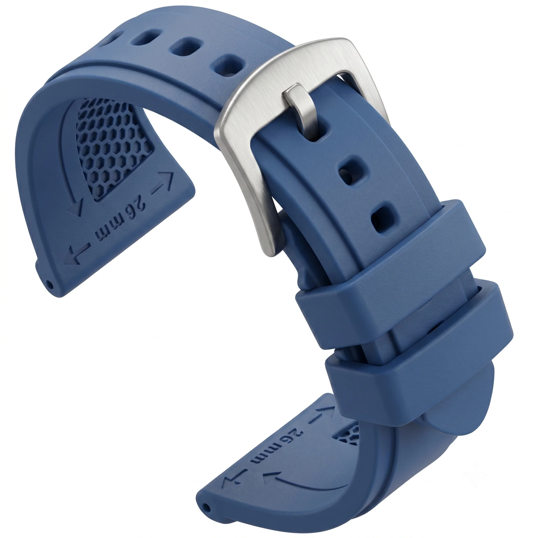Soft Silicone Rubber Watchband 22mm 24mm 26mm Waterproof Diving Sports Watch Strap Universal Replacement Men Bracelet Accessorie