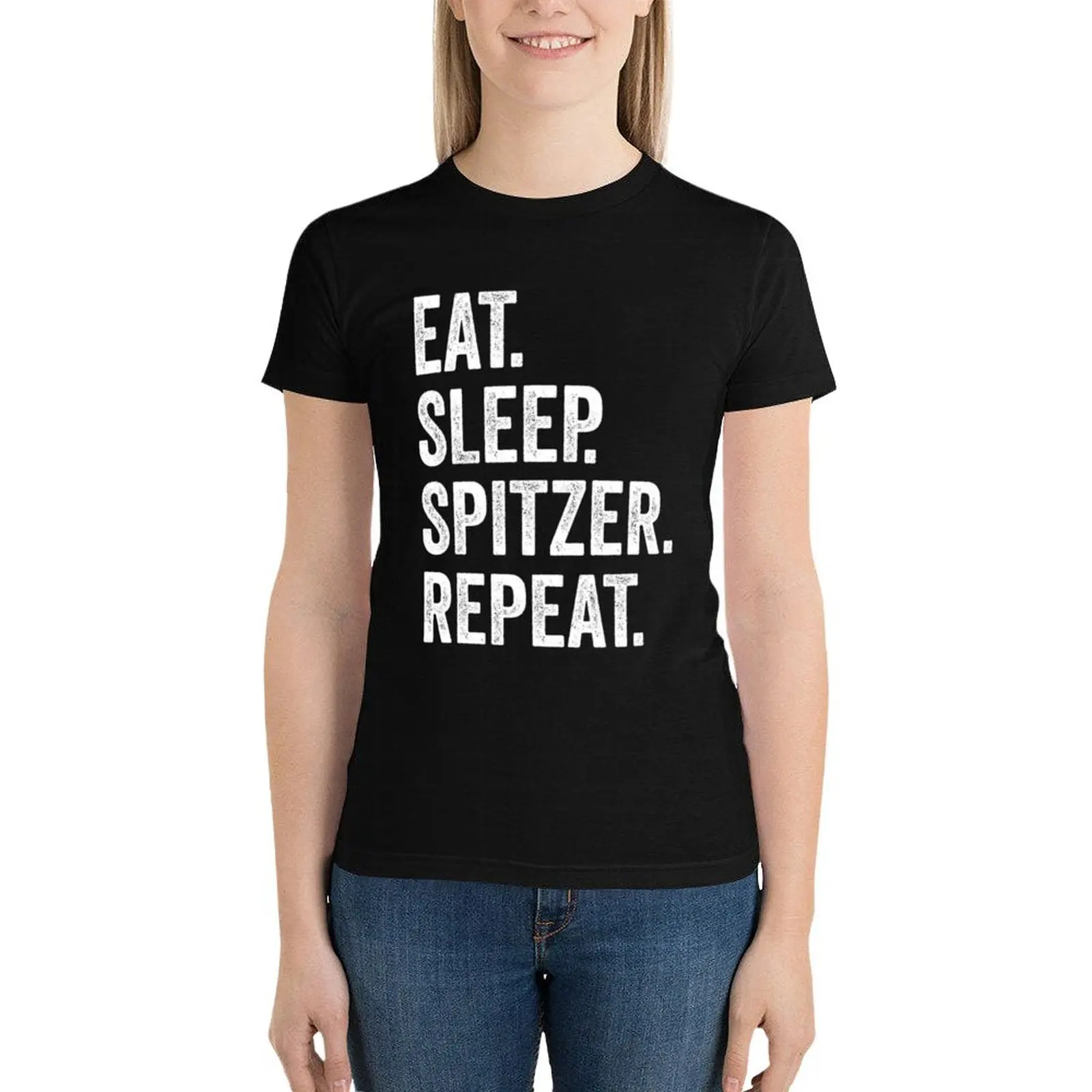 Eat Sleep Spitzer Repeat Card Game Player Sarcam Humor Lover Gift T-Shirt cute clothes tops Summer Women's clothing