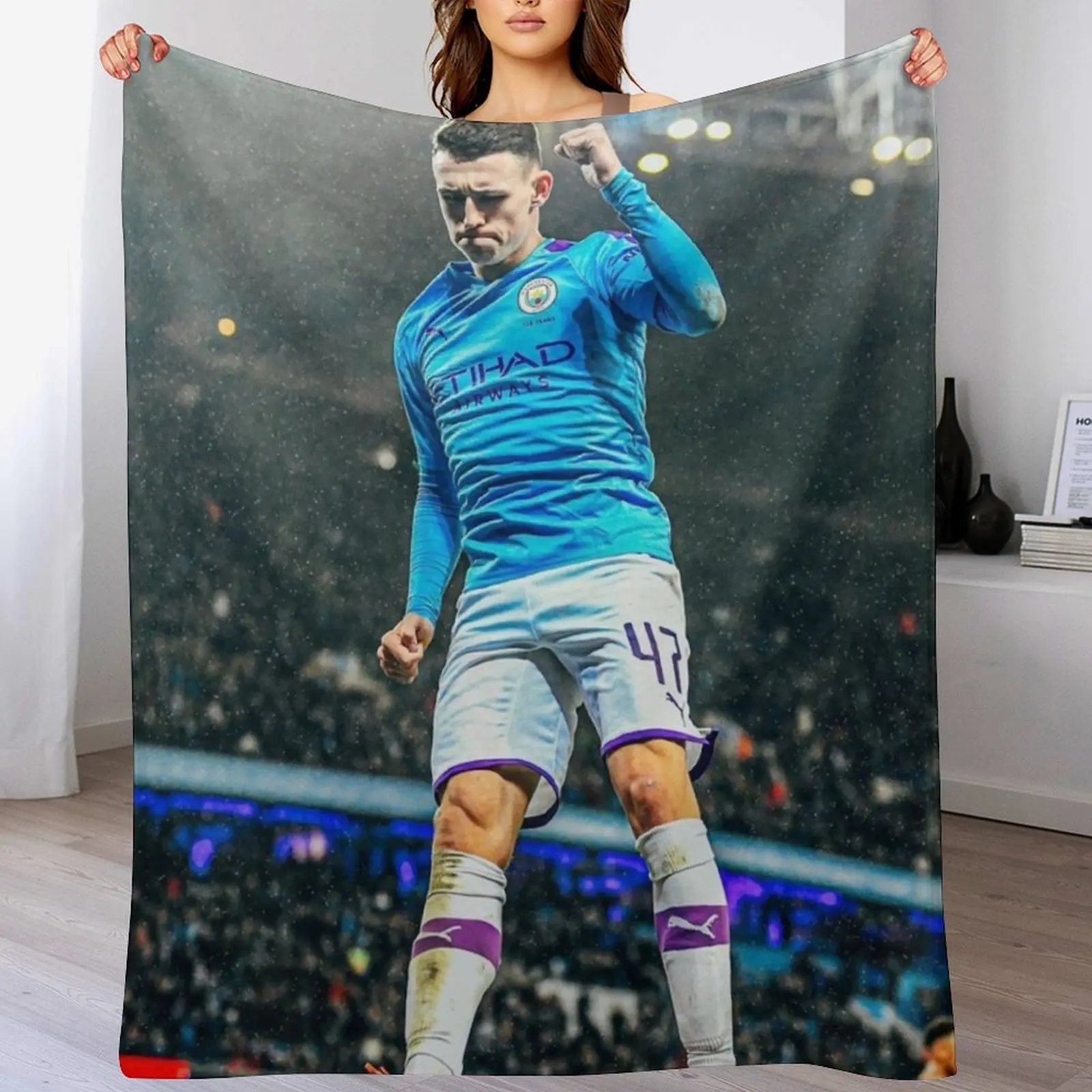 Phil Foden Throw Blanket Thermals For Travel Retros Blankets