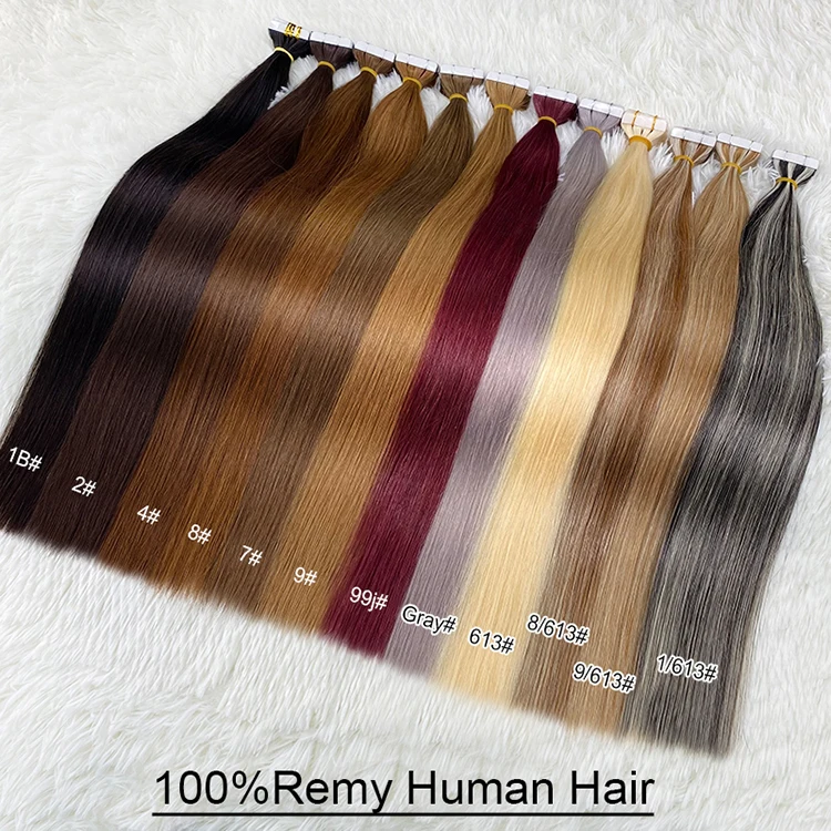 12a Russian Double Drawn Blond Virgin Remy Natural Invisable Tape In Extensions Human Hair Raw Indian  Cambodian 100human Hair