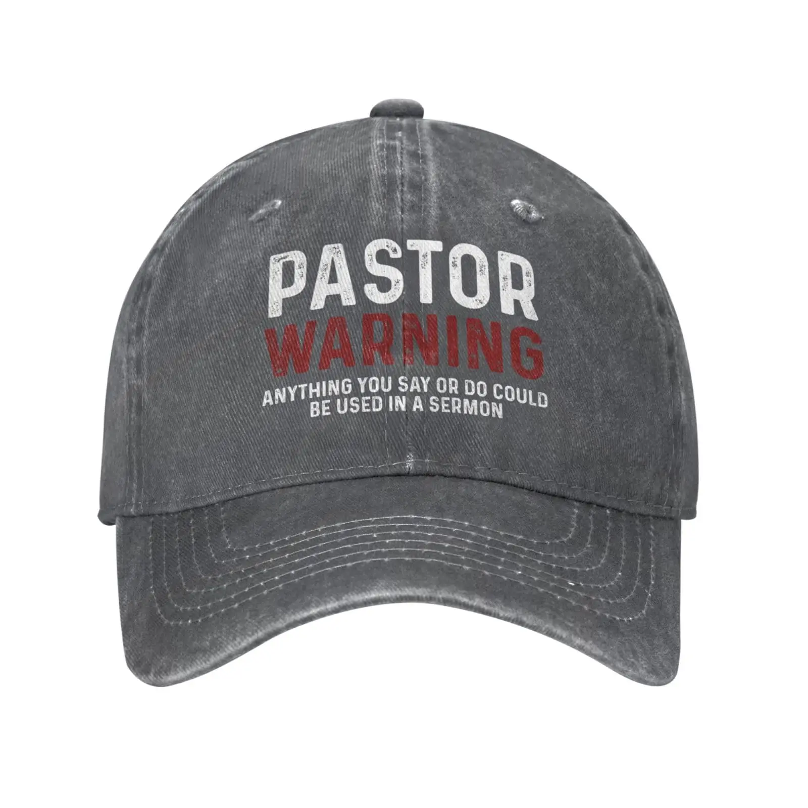 

Pastor Warning Anything You Say Cap for Men Baseball Hat Vintage Hats Cool Summer Beach Caps