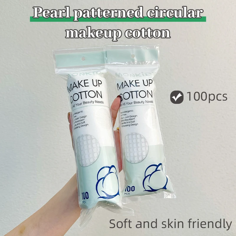 Sous-coton rond doux et respirant, texture double face, utilisé pour le nettoyage quotidien du visage et le maquillage, 100 pièces, 200 pièces