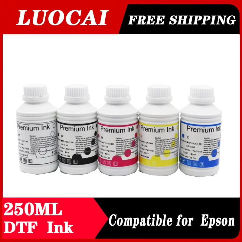 

250ML/Set DTF Ink Direct to Transfer Film Ink For DTF PET Film Printing For Epson DX5 DX7 5113 4720 I3200 1390 1430 F2000 F2100