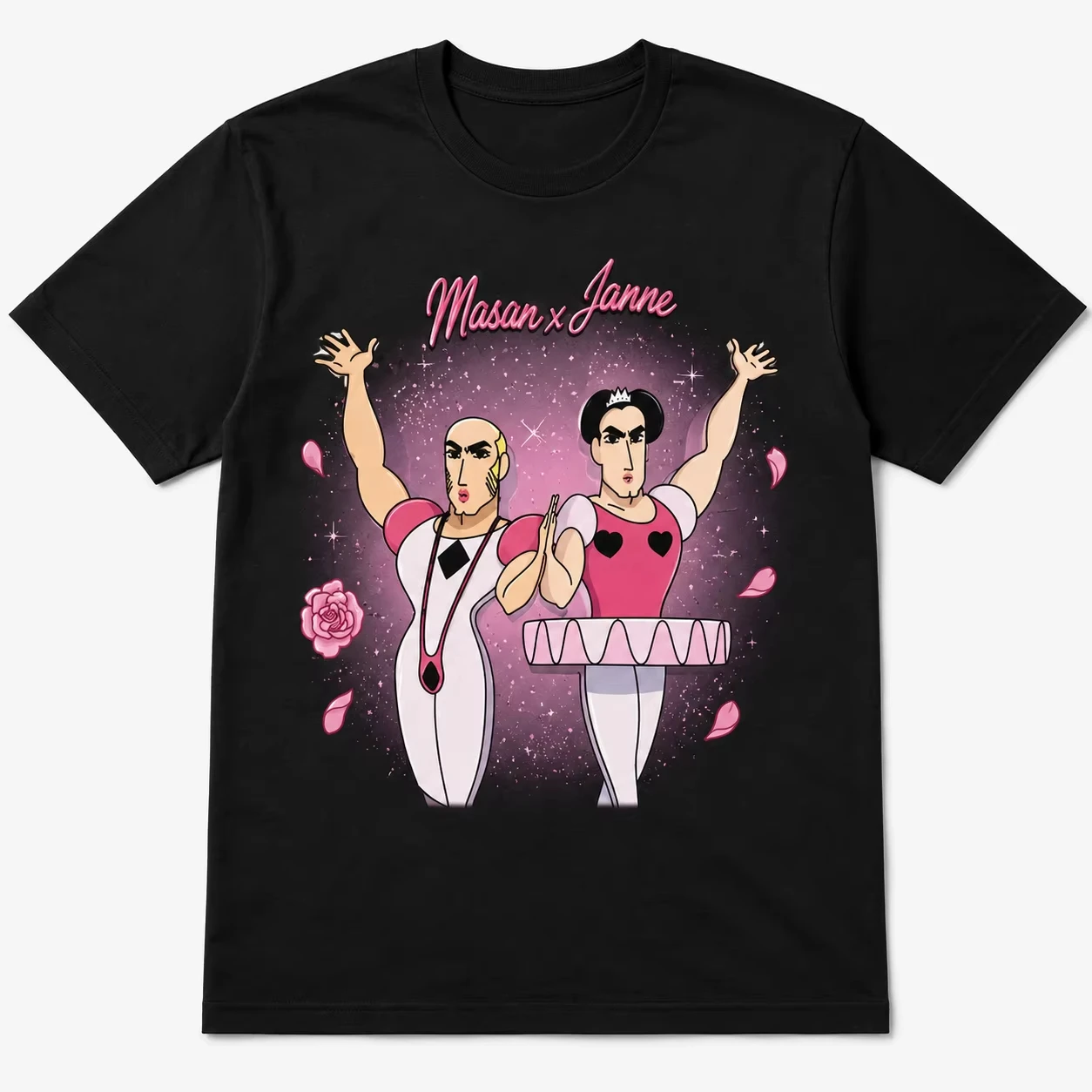 2026 New Y2K Family Matching Unisex Oversized T Shirt Funny Cartoon Ballet Character Graphic Streetwear Loose Cotton Tee
