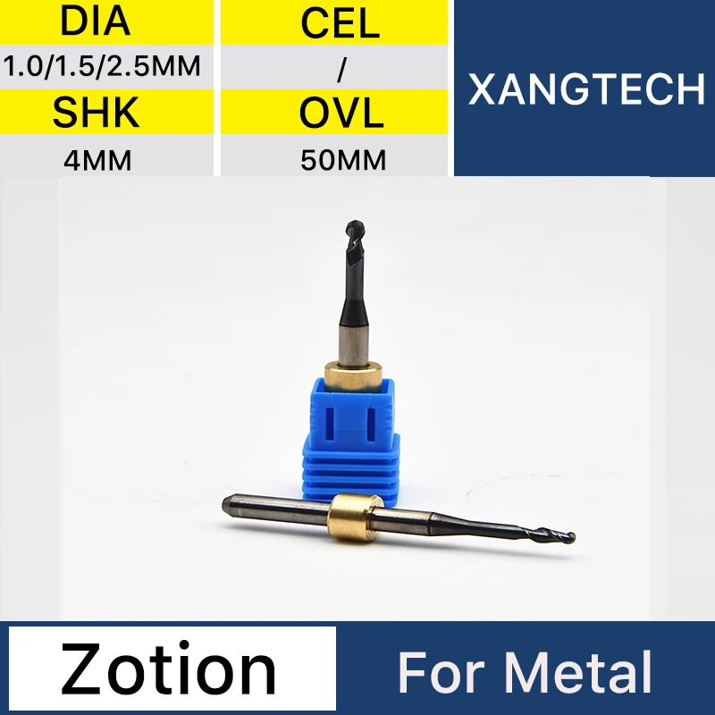 

XANGTECH Dental Zotion Metal Milling Bur Head D 1.0/1.5/2.5mm High-quality