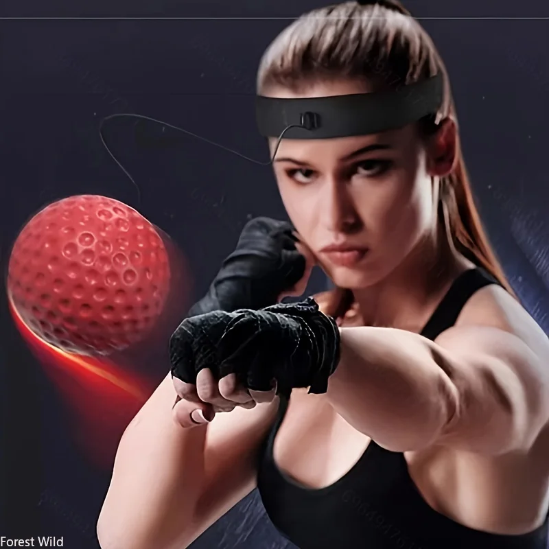 Reflex Speed Training Punching Ball Set With Adjustable Headband Indoor Boxing For Hand Eye Coordination Fitness Workout Gear