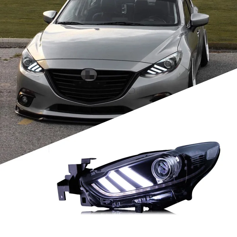

Подходит для фары Onxella Mazda 3, модифицированные светодиодные дневные ходовые огни Mustang, стример, указатель поворота