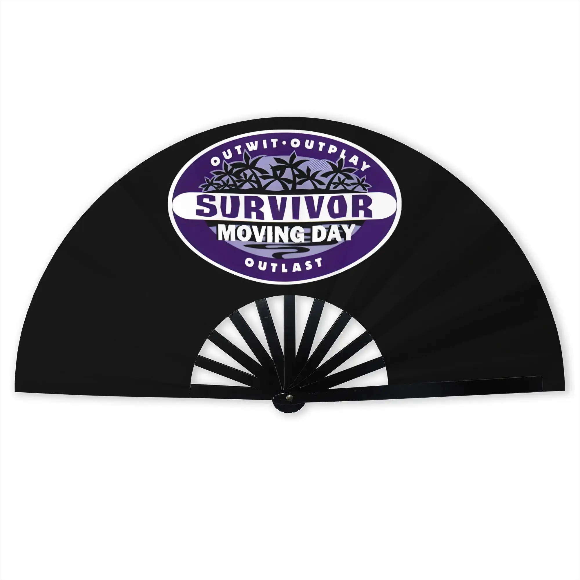 S-Survivors Folding Hand Fan Custom Adventure Game TV Show Polyester Fabric Fan Fashion Summer Accessory Decorative Fans