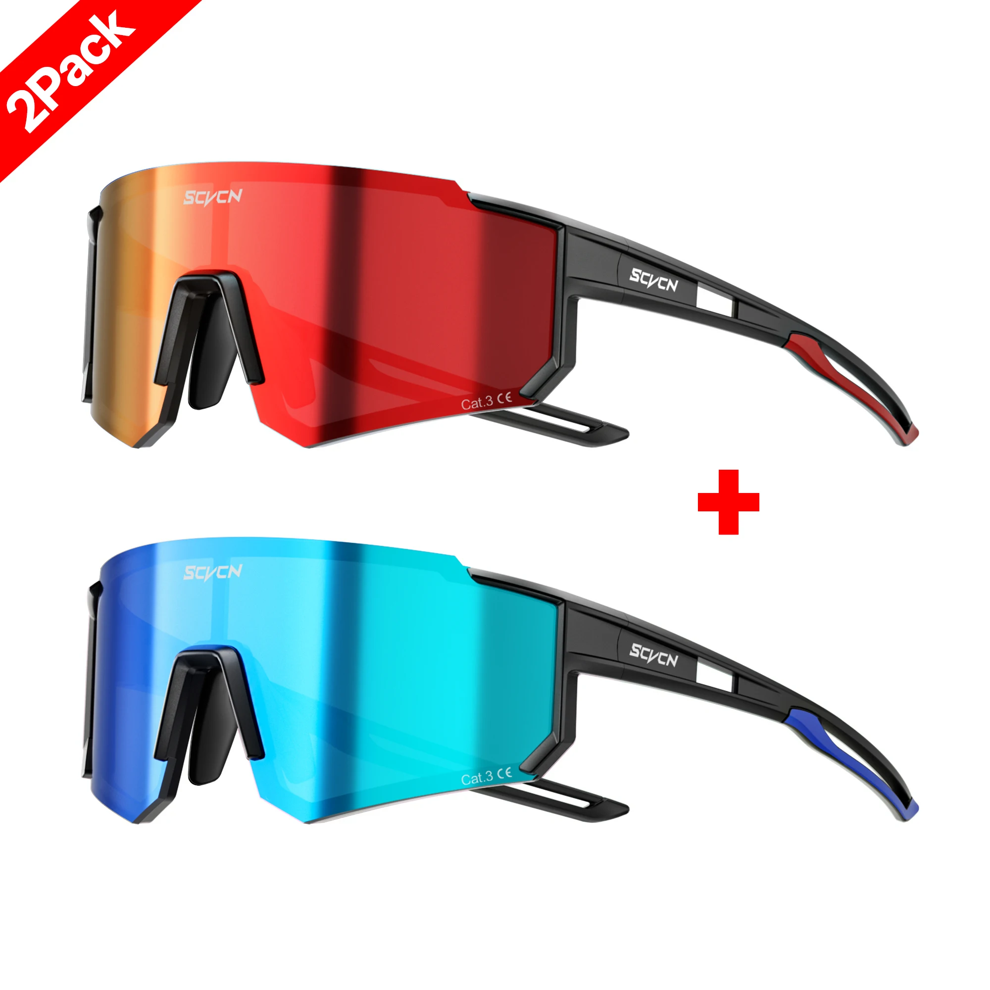 SCVCN Neue Outdoor-Sport-Sonnenbrille MTB Fahrrad Radfahren Wandern Eyewear Laufen Ultraleichte Herren Damen Pickleball UV400 Brille